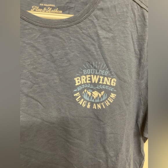 Flag & Anthem Mens T-Shirt Medium Navy Graphic Tee Adult Short Sleeve Boulder Br - Picture 7 of 11